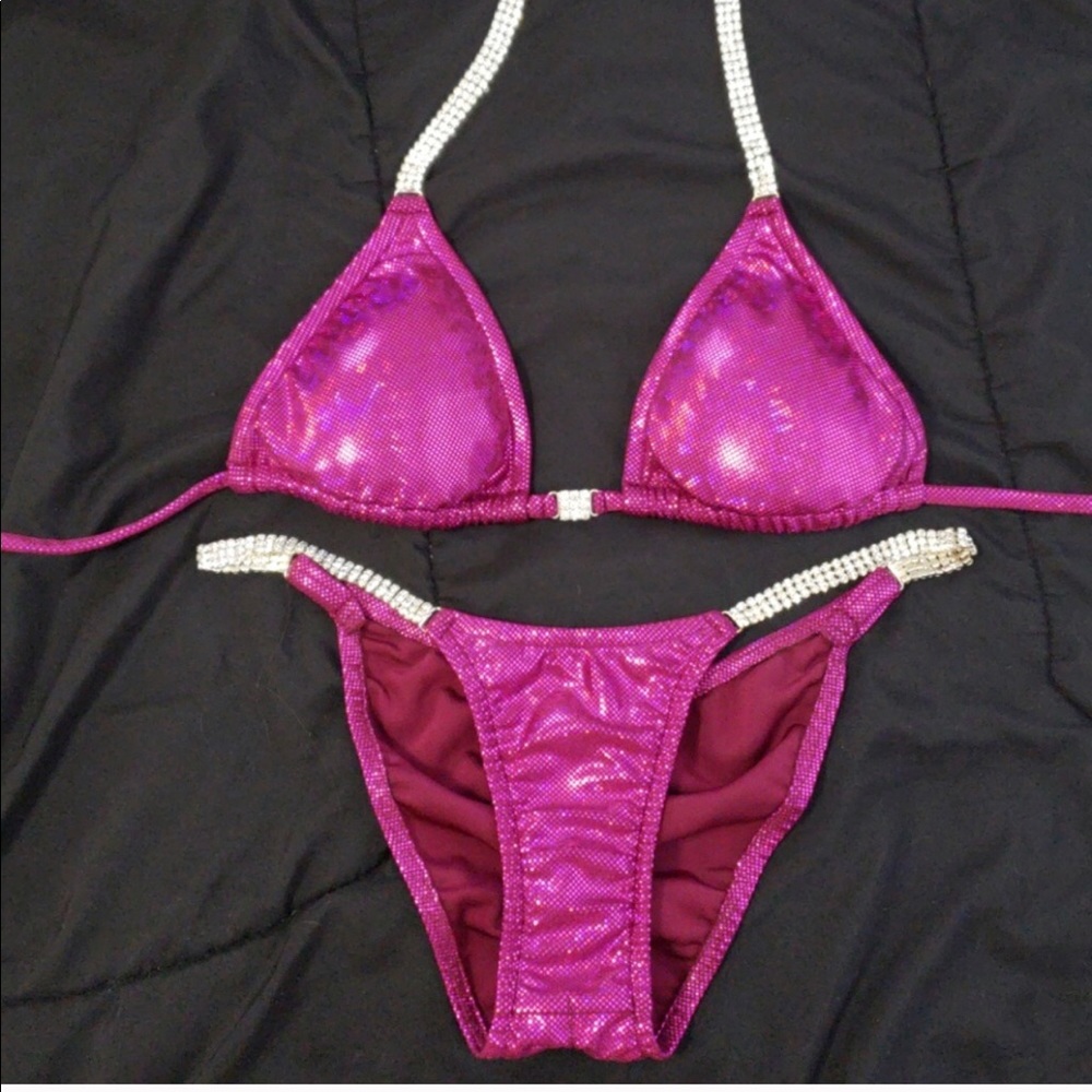 Pink/purple competition bikini